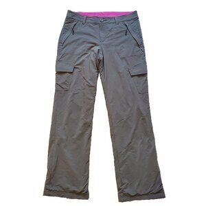 Eddie Bauer Women's Gray Fleece Lined Cargo Pants Sz 10 Pockets Hiking Outdoors